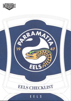 2023 NRL Traders Elite #091 Parramatta Eels Checklist Front
